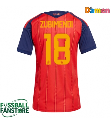 Spanien Martin Zubimendi #18 Replik Heimtrikot Damen WM 2026 Kurzarm